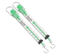 Luxshiny 2pcs Plastic Spring Scale Cylinder Dynamometer 2.5kg Capacity with Hanging Hook for Physics Experiments and Mechanics Testing Random Color