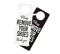 Luxshiny 2pcs Please Remove Your Shoes Sign Pvc Door Hanging Plaques with Funny Design and Easy Installation, Resists Fading and Wear, for Home Entrance Or Office Front Door Decor