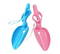 Luxshiny 2pcs Pooper Scooper Portable Dog Poop Scooper Cat Litter Scoop with Scissor-style Structure Strong Grip Sturdy Plastic for Yard Grass Garden Cleaning