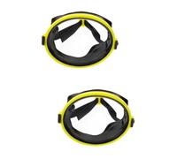 Luxshiny 2pcs Portable Multi-function Dive Mask for Adults and Yellow Snorkeling Goggles with Anti-fog Glass Comfortable Fit Swimming and Scuba Diving Equipment