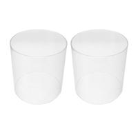 Luxshiny 2pcs Replacement Lantern Glass Cylinder Globe for Propane and Gas Lamps, Outdoor Lantern Globe with Smooth Burrfree Surface, Easy Installation, Size 12x11x11cm, for Emergency