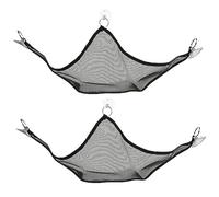 Luxshiny 2Pcs Reptile Hammock for Lizards and Snakes Mesh Hanging Bed Pet Accessory Easy to Install Suction Cups Compact Design for Terrariums and Cages Sleeping and Playing Space for