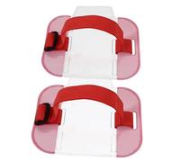 Luxshiny 2Pcs Security Badge Holder Plastic Badge Protective Cover Holders PVC Nylon Adjustable Arm Band Visual Window Light Weight Card Sleeve Work Use