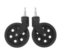 Luxshiny 2pcs Shopping Trolley Front Caster - 4.5" Silent Snap In Roller - Insert Stem Swivel Wheel - Bearing Caster for Retail Shopping Carts & Supermarket Trolleys