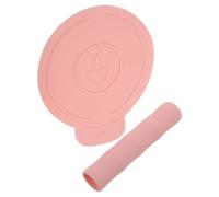 Luxshiny 2pcs Silicone Ice Cream Makers Handle Cover with Freeze Container Guard Compatible with Ninja Creami Series Dustproof Storage Sleeve Accessory for Family Use Dishwasher Safe Pink