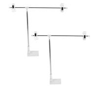Luxshiny 2pcs Silver T Shaped Stainless Steel Magnetic Poster Stand