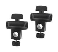 Luxshiny 2pcs Universal Microphone Clamp Bracket Attachment Adjustable Horizontal Arm Swivel Clip Mount for Mic Stand Live Streaming Audio Equipment (15mm to 20mm)