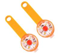 Luxshiny 2pcs USB Rechargeable Dog Collar Lights with Anti-lost Feature and Light on Function, Orange Plastic Pendant for Night Walking Safety and Outdoor Pet Use
