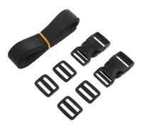 Luxshiny 2pcs Webbing Fastener Belts Cargo Tie Strap Adjustable Super Strong Polypropylene Fiber Black Securing Items in Or on A Vehicle
