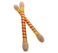 Luxshiny 2pcs Wooden Drum Sticks Bamboo Drumsticks 36cm Colourful Large Head, for Adults, Drumming Practice and Performance