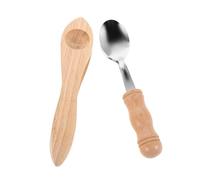 Luxshiny 2pcs Wooden Musical Rhythm Spoons with Ergonomic Handles for Traditional Folk Percussion Instruments for Family Fun Montessori Rhythm Learning Party Festival Holiday Use