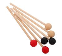 Luxshiny 3 Pairs Drumsticks for Solid Wood Mallets with Comfortable Grip, Convenient Replacement Percussion Sticks for Xylophone and Small Wooden Drums, for Beginners