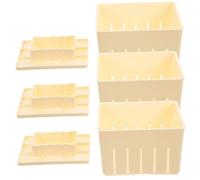 Luxshiny 3-Piece Tofu Press Mold Set Food-Grade Cheese Maker with Lid Adjustable Pressure Tool for Homemade Tofu and Cheese Production