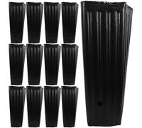 Luxshiny 30pcs Black Thickened Plastic Nursery Grow Bags 10x30cm Rectangular Seedling Planting Bags for Citrus Orange Vegetable Flower Growing in Garden
