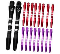 Luxshiny 30pcs Metal Dart Shafts Threaded Stems with Front-load Balance for Stable Flight Easy Installation Suitable for Darts Enthusiasts and Competitions Includes Purple Red Black