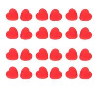 Luxshiny 30pcs Red Heart-Shaped Sewing Buttons, Plastic Decorative Buttons with Unique Heart Design, Easy to Sew for DIY Crafts Projects and Clothing Embellishment
