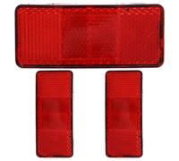 Luxshiny 3pcs Bike Reflector Rear Reflector Plastic Red Glow-in-the-dark for Mountain Bikes Easy Installation Night Riding Travel