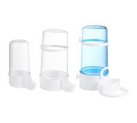 Luxshiny 3Pcs Bird Cage Feeder Set Automatic Water Dispenser and Food Containers 200Ml+415Ml for Parrots Budgerigars Lovebirds Random Color