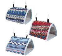 Luxshiny 3pcs Bird Hanging Bed Parrot Hanging Tent Hammock Set with Hook Cotton Canvas Alloy Winter Bird Cage Accessory for Parrot