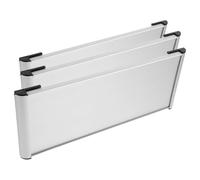 Luxshiny 3pcs Blank Office Door Signs with Double-sided Aluminum Alloy Name Plate Holders, Versatile Application and Identification, Silver Finish for Wall and Door Use in Office