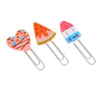 Luxshiny 3pcs Cute Cartoon Paper Clips Bookmarks Assorted Colour Metal Clips, Versatile and Smooth Finish for Home Use and School, Fun and Adorable Designs
