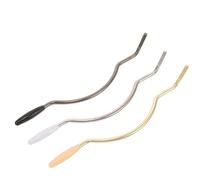 Luxshiny 3pcs Electric Guitar Tremolo Whammy Bar System Lightweight Right for Dynamic Pitch Bending and Captivating Sound Effects Includes Gold Silver Black Curved Bars