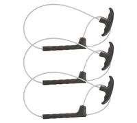 Luxshiny 3pcs Pig Catcher with Stainless Steel Wire and Plastic Handle, Humane Livestock Tool for Piglet and Boar, Sturdy Swine Handling Equipment for Barn Farm Supply