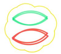 Luxshiny 3pcs Plastic Math Set Flexible Circles for Students, Teaching Aids for School Maths Experiments and Classroom Learning Supplies Random Color