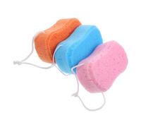 Luxshiny 3pcs Pu Bath Massage Sponges Body Cleaner Shower Balls with Rich Foam and Deep Cleaning Function for Home Bathing and Healthy Skin Random Color
