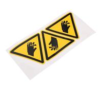 Luxshiny 3pcs Self-adhesive Cutting Careful Warning Stickers Vinyl Safety Label Machine Hazard Warning Decals Hand Injury Caution Signs for Industrial Safety Compliance
