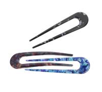 Luxshiny 3pcs U-shaped Acetate Hair Fork French Pins for Women Strong and Create Less Static Hair Accessories for Daily Wear and Formal Wear