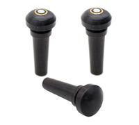 Luxshiny 3pcs Violin Tail Pin Black Acoustic Violin Supplies String Pegs End Peg for Repair Replacement Use