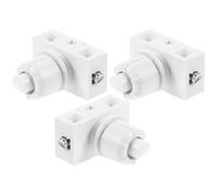 Luxshiny 3pcs White Momentary Auto Reset Push Button Replacement Switch Cap and Screw for Household Appliance Control and Industrial Electrical Use