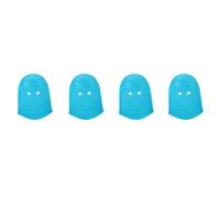 Luxshiny 4 Pcs Silicone Guitar Finger Caps Finger Guards for Ukulele and Banjo Easy to Put and Take for Guitarists and Beginners in Blue
