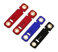 Luxshiny 4 Sets Suede Bird Foot Rings with Open Buckle, Parrot Leg Bands and Foot Protectors for Cockatiel, Budgerigar, and Small Birds - Blue, Red, Black, Size 6 Suitable for Outdoor