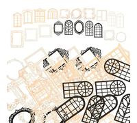 Luxshiny 40pcs Decorative Scrapbook Cutout Paper Hollowed Patterns Cutout Lace Scrapbook Paper Vintage Not Easy to Fade Different Pattern Design for DIY Crafts Craft Lovers