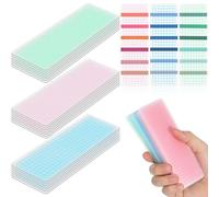 Luxshiny 45pcs Washi Tape Holder Plastic Washi Cards Tape Storage Boards for Office and Craft Use, 5. 9 X 1. 96 X 0. 03 Inch (Light Green+Blue+Pink)