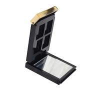 Luxshiny 4grids Four Eyeshadow Palette Flip Cover Mirror Square Design and Empty Makeup for Eye Shadow Pigment Box for Travel and Makeup Organization
