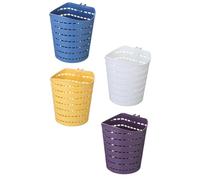 Luxshiny 4pcs Bathroom Rotatable Single Hook Basket Pp Hanging Organizer | Ventilated Pp Construction, Space Saving Suspended Storage, Multipurpose Use for Bathroom and Desktop Organization