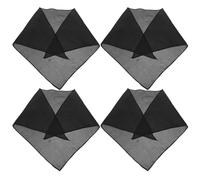 Luxshiny 4pcs Black Dog Bandanas for Pets, Washable Polyester Triangle Scarfs Providing Comfort and Protection, for Parties and Taking Pictures, Fashionable and Sturdy Dog Accessories