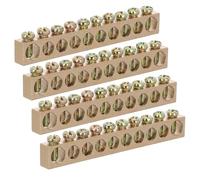Luxshiny 4pcs Copper Grounding Bus Bar Terminal Block with Screws for Home Electrical Projects, Metal Copper Terminal Bar Ensuring Secure Clamping and Orderly Installation