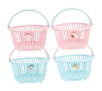 Luxshiny 4pcs Cute Cartoon Hand Baskets Portable Desktop Storage for Home Office Small Sturdy Stackable Design for Organizing Essentials