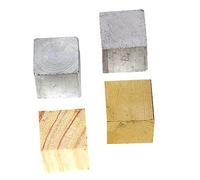 Luxshiny 4pcs Density Blocks Aluminum Iron Wood Cube Educational Physics Experiment Equipment for Density Investigation Specific Gravity Exploration Classrooms