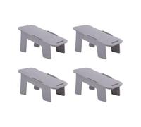 Luxshiny 4pcs Double Layer Pp Shoe Rack Stand for Sandals and Shoes Grey