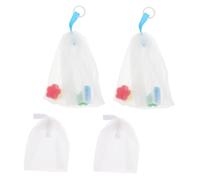 Luxshiny 4pcs Facial Foaming Nets Portable Exfoliating Mesh Pouches for Soap and Cleansing Milk Fine Mesh Bubble Maker with Hanging Lightweight Face Cleaning Tool for All Skin Types