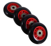 Luxshiny 4pcs Fitness Roller Wheels for Exercise Machines and Treadmills, Black Plastic Pulley with Convenient Mobility and Versatile Swivel, for Gym and Home Gym Accessories