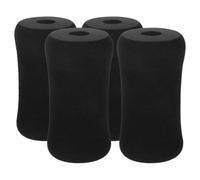 Luxshiny 4pcs Foam Foot Pads Roller Cover Foot Foam Pad Roller Black Rubber Replacement for Leg Extension Machines and Exercise Machines Workout and Fitness Training Accessory