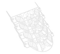 Luxshiny 4pcs Garden Fence Panels Outdoor Patio Border Fencing White Pattern, Plastic Yard Fence for Garden Edging, Lawn Privacy and Dog