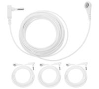 Luxshiny 4PCS Grounding Sheets Replacement Cord, 15ft White Earthing Mat Grounding Cord, Earth Connected Wire Cable for Indoor Device Connection