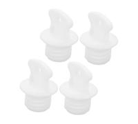 Luxshiny 4pcs Hot Water Bag Plugs Rubber Stopper Replacement Sturdy White Universal Fit Longterm Reliability for Office Travel Use